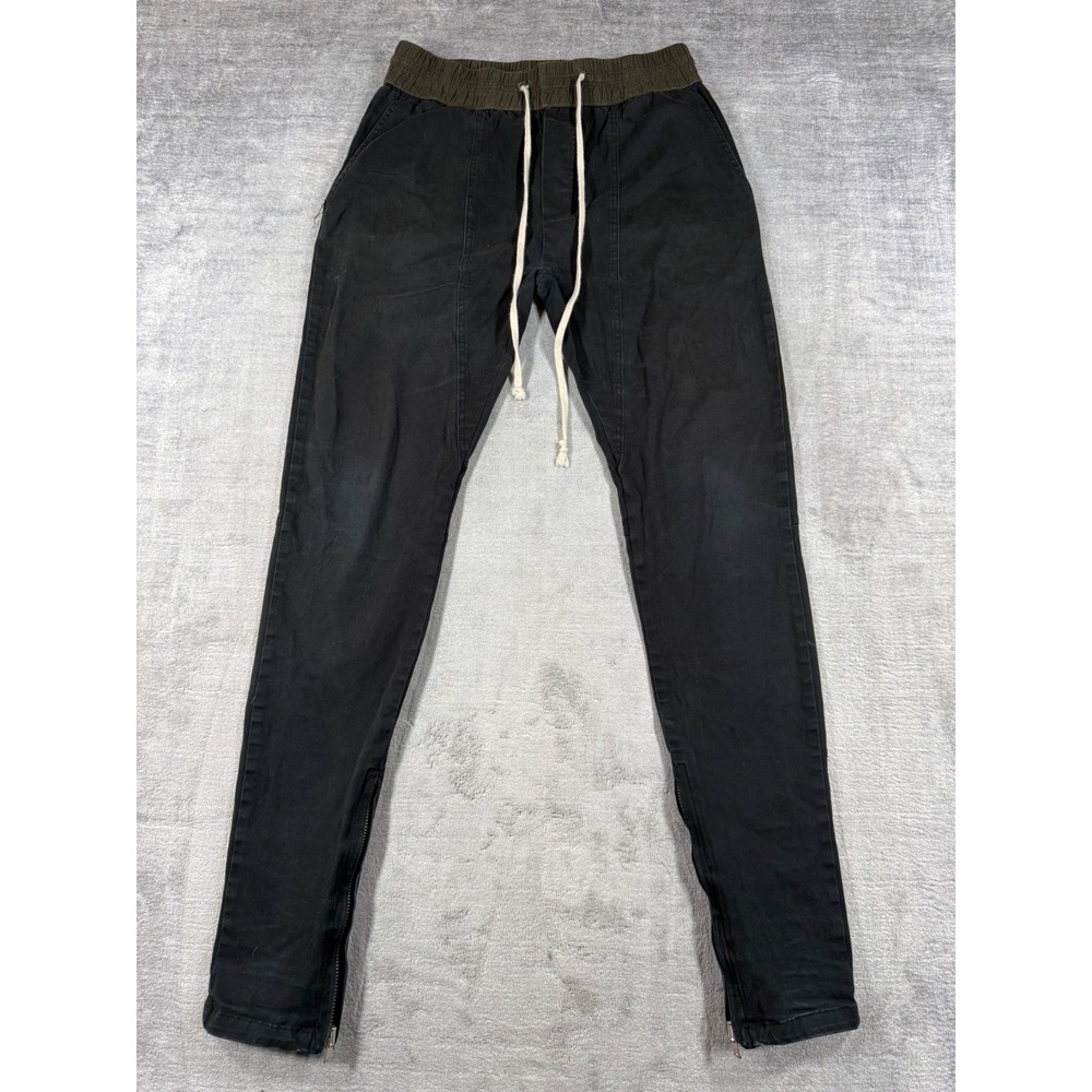 Fear of God Fourth Collection Pants Mens Black Olive Zipper Ankle Slim Tapered
